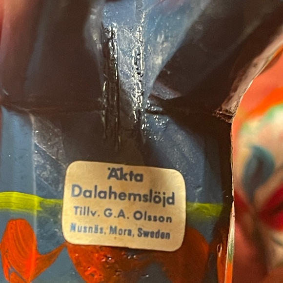 DALA Hand Painted Carved Wood Set-2 Horses Sweden - Picture 2 of 12